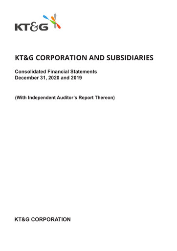 Thumbnail KT&G (Korea Tobacco) Financial Statement 2020