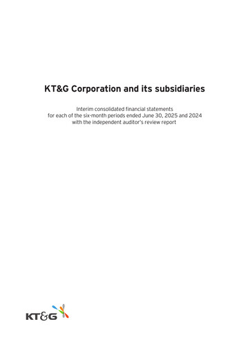 Thumbnail KT&G (Korea Tobacco) Half-year Report 2025
