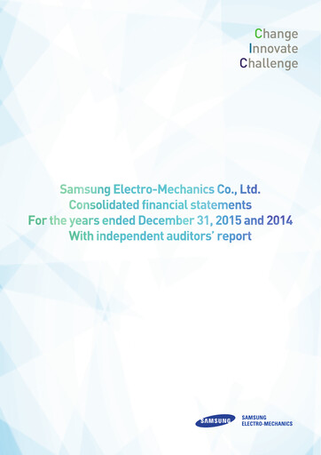 Miniature Samsung Electro-Mechanics
 Bilan financier 2015