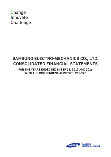 Miniature Samsung Electro-Mechanics
 Bilan financier 2017