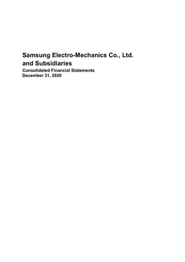 Miniature Samsung Electro-Mechanics
 Bilan financier 2020