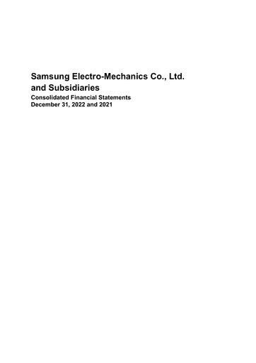 Miniature Samsung Electro-Mechanics
 Bilan financier 2022