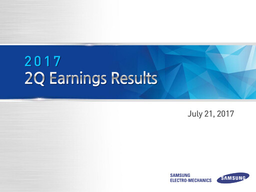 Vorschaubild Samsung Electro-Mechanics
 Quartalsbericht 2017-q2
