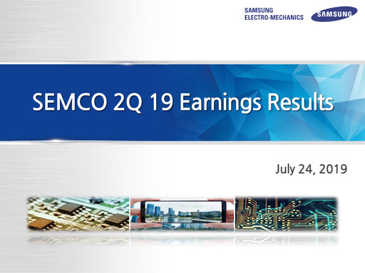 Vorschaubild Samsung Electro-Mechanics
 Quartalsbericht 2019-q2