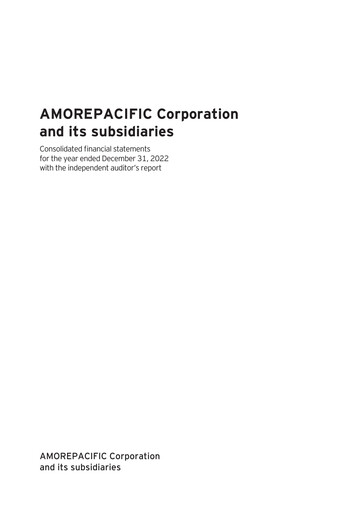 Thumbnail Amorepacific Financial Statement 2022