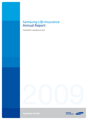 Thumbnail Samsung Life Insurance
 Annual Report 2009