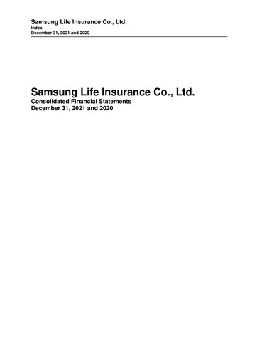 Miniature Samsung Life Insurance
 Bilan financier 2021