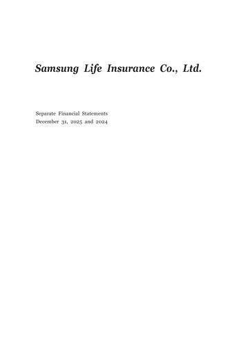 Thumbnail Samsung Life Insurance
 Financial Statement 2025