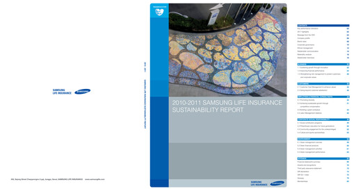 Thumbnail Samsung Life Insurance
 Sustainability Report 2010-2011