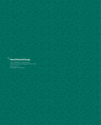 Miniature Hana Financial Group Rapport annuel 2006