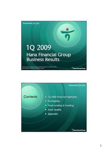 Miniature Hana Financial Group Rapport trimestriel 2009-q1