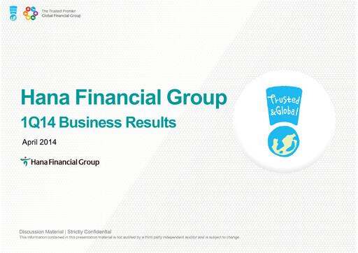 Miniature Hana Financial Group Rapport trimestriel 2014-q1
