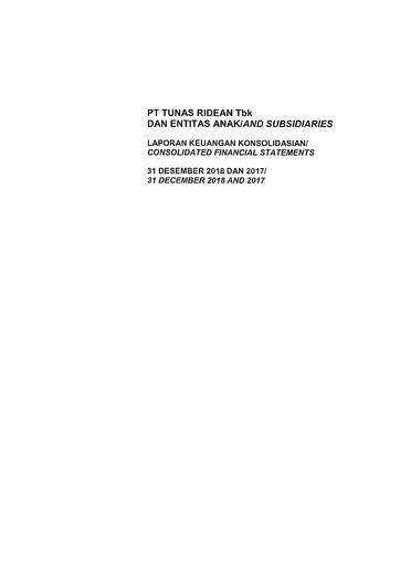 Thumbnail Tunas Ridean Financial Statement 2018