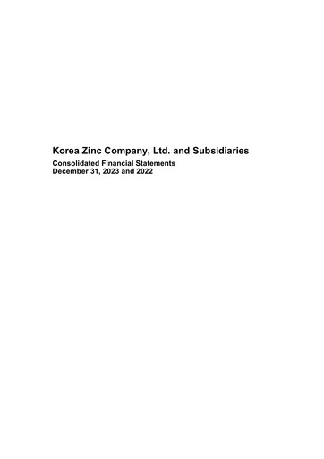 Thumbnail Korea Zinc Financial Statement 2023