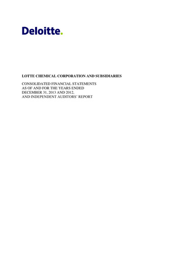 Thumbnail LOTTE Chemical
 Financial Statement 2012-2013