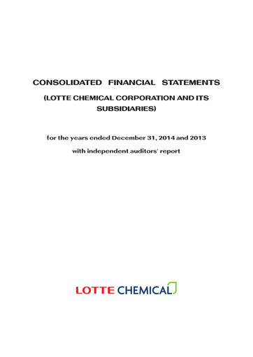 Thumbnail LOTTE Chemical
 Financial Statement 2013-2014