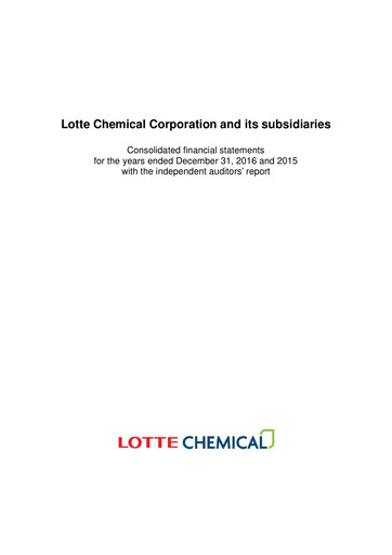 Thumbnail LOTTE Chemical
 Financial Statement 2016
