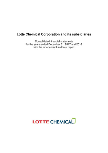 Thumbnail LOTTE Chemical
 Financial Statement 2017