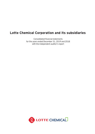 Thumbnail LOTTE Chemical
 Financial Statement 2019