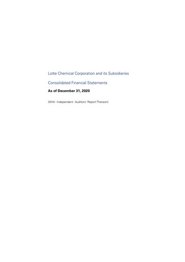 Thumbnail LOTTE Chemical
 Financial Statement 2020