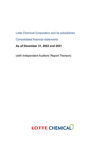 Thumbnail LOTTE Chemical
 Financial Statement 2021-2022