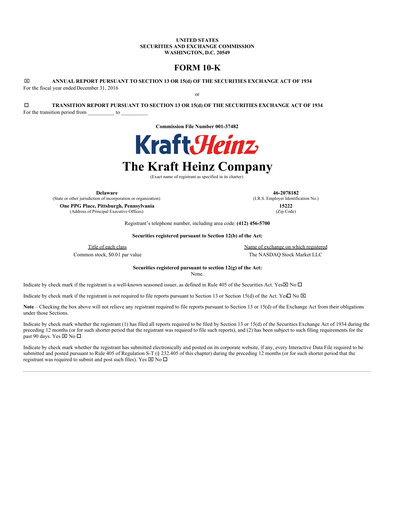 Vorschaubild Kraft Heinz Jahresbericht 2016