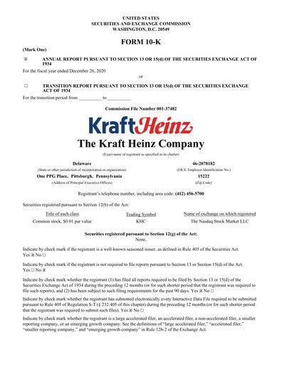 Vorschaubild Kraft Heinz Jahresbericht 2020