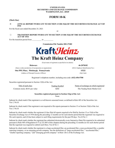 Vorschaubild Kraft Heinz Jahresbericht 2021