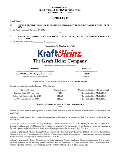 Vorschaubild Kraft Heinz Jahresbericht 2024