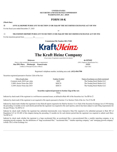 Vorschaubild Kraft Heinz Jahresbericht 2025
