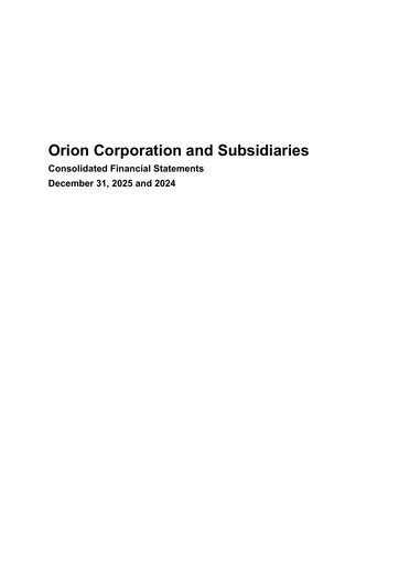 Thumbnail ORION Financial Statement 2025