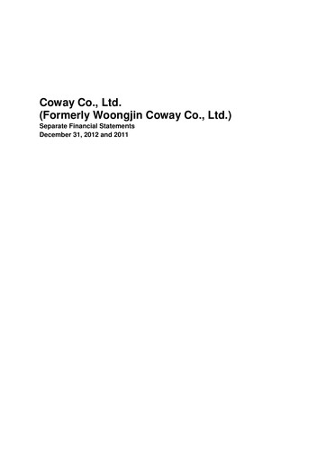 Thumbnail Coway
 Financial Statement 2012