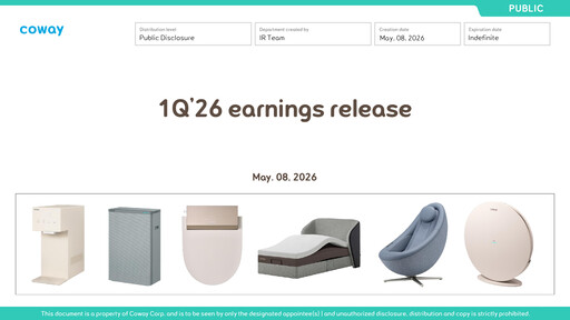 Thumbnail Coway
 Quarterly Report 2026-q1