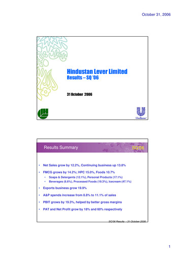 Thumbnail Hindustan Unilever
 Financial Statement 2006-9m