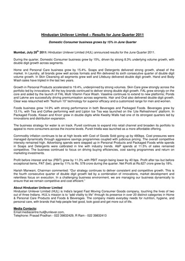 Thumbnail Hindustan Unilever
 Financial Statement 2011-h1