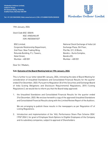 Thumbnail Hindustan Unilever
 Financial Statement 2023