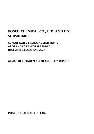 Thumbnail POSCO Chemical Financial Statement 2022