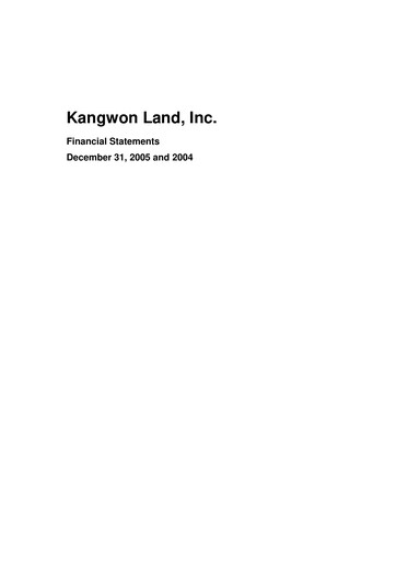 Thumbnail Kangwon Land
 Financial Statement 2004-2005