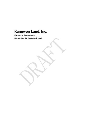 Thumbnail Kangwon Land
 Financial Statement 2005-2006