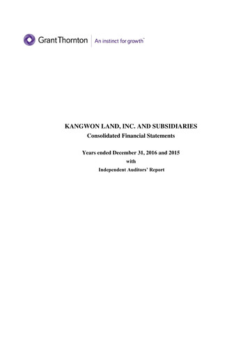 Thumbnail Kangwon Land
 Financial Statement 2015-2016