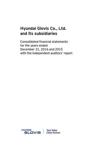 Vorschaubild Hyundai Glovis
 Finanzmitteilung 2016