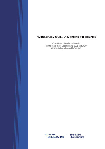 Thumbnail Hyundai Glovis
 Financial Statement 2021
