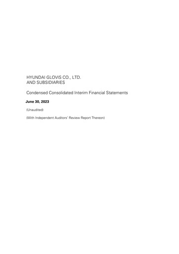 Thumbnail Hyundai Glovis
 Half-year Report 2023-h1