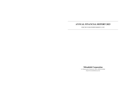 Thumbnail Mitsubishi Corporation Financial Report 2023