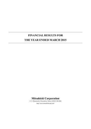 Thumbnail Mitsubishi Corporation Financial Statement 2014
