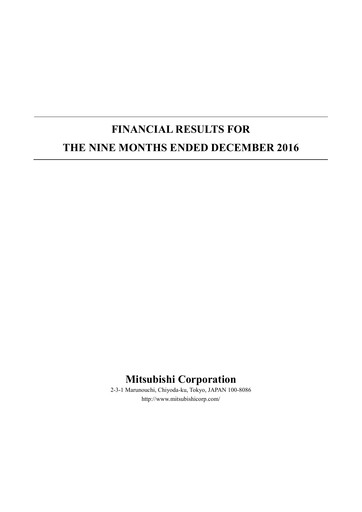 Thumbnail Mitsubishi Corporation Financial Statement 2016-9m
