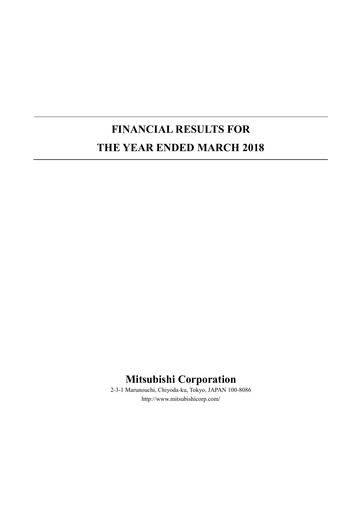 Thumbnail Mitsubishi Corporation Financial Statement 2017