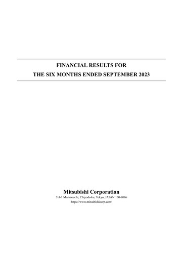 Thumbnail Mitsubishi Corporation Financial Statement 2023-h1