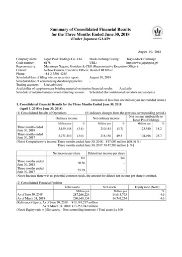 Thumbnail Japan Post Holdings
 Financial Statement 2018-q1