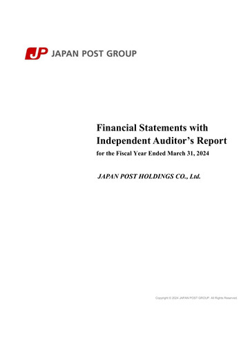 Thumbnail Japan Post Holdings
 Financial Statement 2024